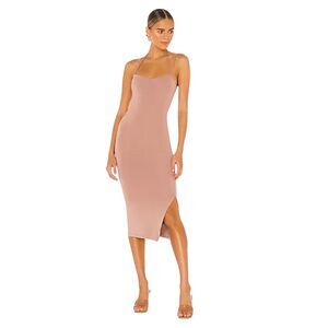 Privacy Please Mauve Pink Slip Midi Dress